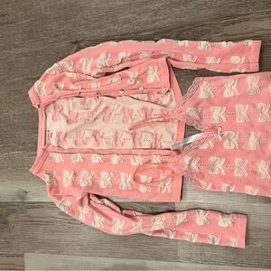 Urban Outfitters Pink Cardigan and Top Set